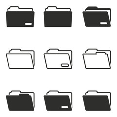 Poster - folder icon set.