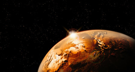 Wall Mural - planet earth background. over light [ elements of this image furnished by nasa ]