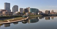 A View Of The Skyline Of Dayton, Ohio.