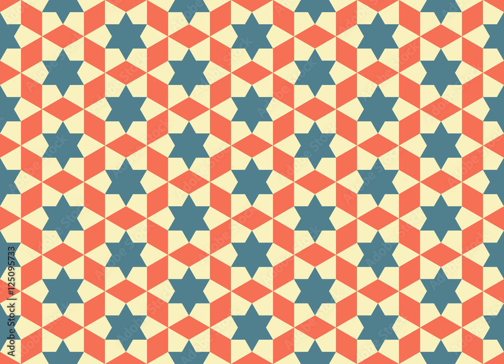 arabic tile of vector seamless pattern. islamic endless backgrou