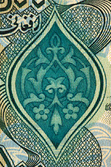 Wall Mural - macro picture of the protective pattern Afghan banknotes