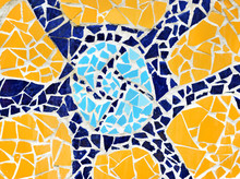 Mosaic Wall Decorative Ornament From Ceramic Broken Tile