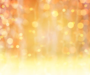 Wall Mural - blurred christmas gold holidays lights bokeh