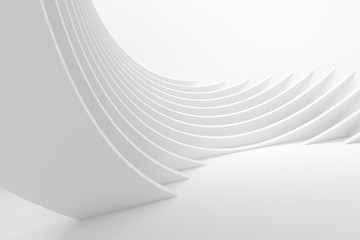 Fototapete - White Architecture Circular Background