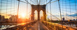 New York Brooklyn Bridge Panorama 