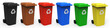 Mülltonnen verschiedene Farben
