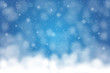 Blauer Hintergrund Weihnachten mit Schnee