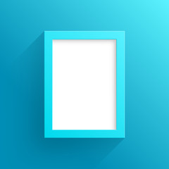 Poster - vector blue frame design with white background