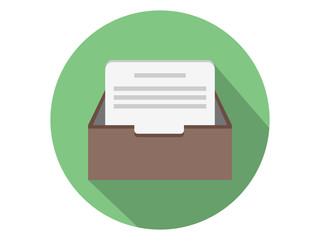 Fototapete - In-box icon with text file