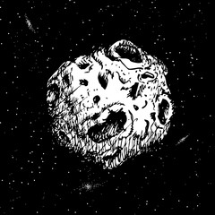 Wall Mural - asteroid flying in cosmos