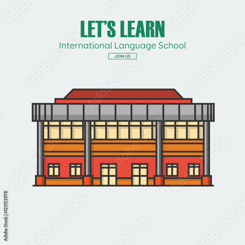 Modern Public Or Private Academy Or University Building Flat