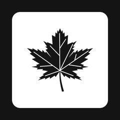 Wall Mural - autumn leaf icon in simple style isolated on white background. plant symbol