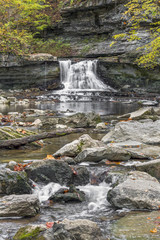 Poster - McCormicks Creek Falls Autumn - Owen County, Indiana