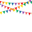 Colorful bunting party decoration vector