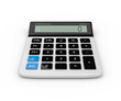 3d rendering of calculator isolated over white