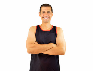 Wall Mural - basketball player smiling