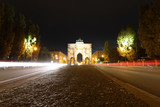 Fototapeta  - Siegestor in Munich, Bavaria, Long time exposure