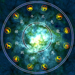 Wall Mural - chinese astrology with china symbols 