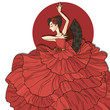 Woman dancing flamenco.