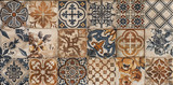 tiles with colored mosaics