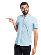 © luismolinero - Handsome man pointing to the lateral