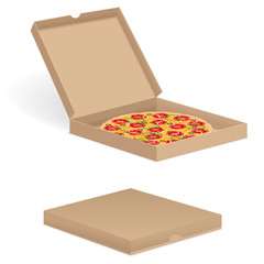 Wall Mural - pizza in box