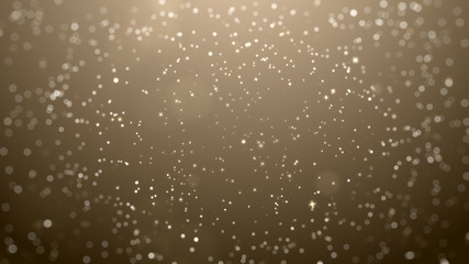 Wall Mural - snow star christmas background on gold background, christmas background. abstract bokeh background.