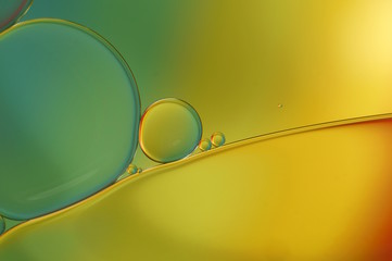 Oil drops on a water surface - abstract rainbow colored macro (455)