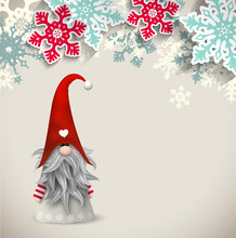 Tomte, Scandinavian Traditional Christmas Dwarf, Illustration
