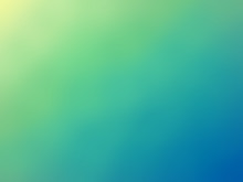 Abstract Gradient Green Blue Yellow Colored Blurred Background