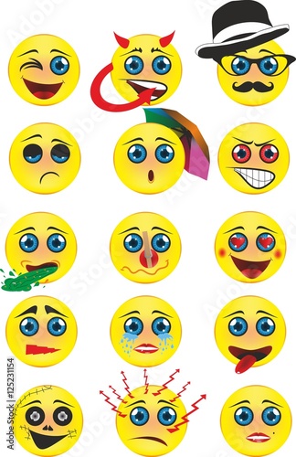 Photographie Complete flat emoji 3d