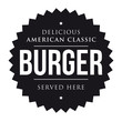 © grounder - Burger vintage black stamp