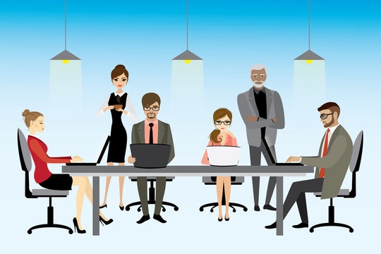 vector illustration of coworking center concept