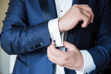 man on his wedding day in suit