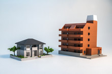 House And Apartment Building Model