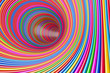 Hypnotic Psychedelic Multicolour Circles Tunnel. 3d Rendering