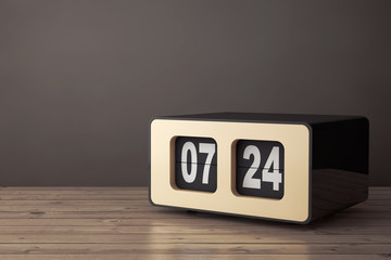 Aufkleber - Vintage Flip Clock. 3d Rendering