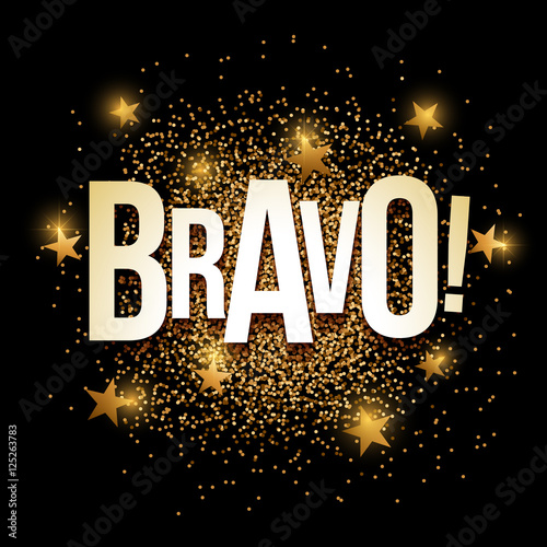 Fotomural Bravo golden glitter background banner.