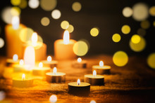 Candles On A Dark Background