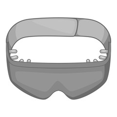 Sticker - Sleeping mask icon. Gray monochrome illustration of mask vector icon for web design