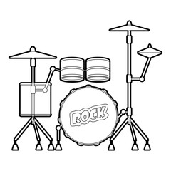 Poster - Drum icon. Outline illustration of drum vector icon for web
