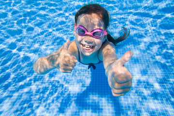 girl in swimming pool