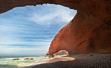 beach of a legzir, morokko