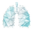 Lungs symbol. Breathing. Lunge exercise. Lung cancer