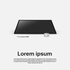  - Desktop Logo Modern Computer Workstation Icon Vector Illustration