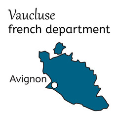 Vaucluse french department map