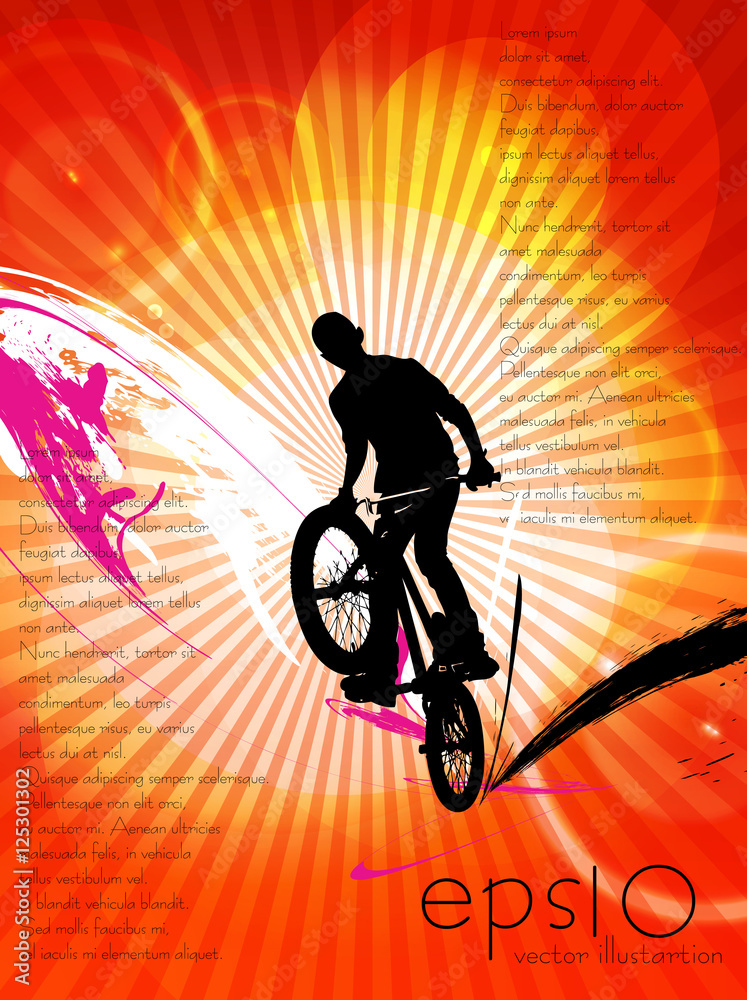 Vector of BMX cyclist Stock Vector | Adobe Stock