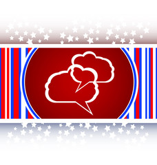 Poster - abstract cloud button, web icon