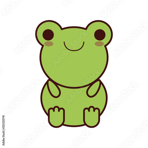 cute frog kawaii style vector illustration design Stock-Vektorgrafik