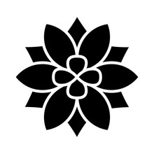 Six Petal Flower Blossom Or Bloom Flat Icon For Apps And Websites